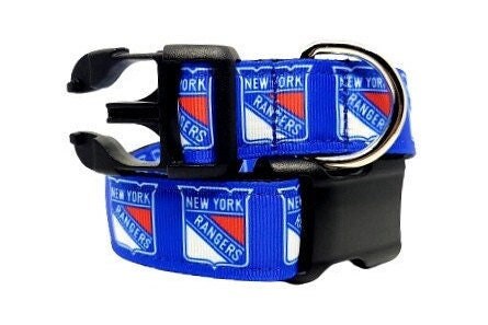 New York Rangers Pet Nylon Collar - Small