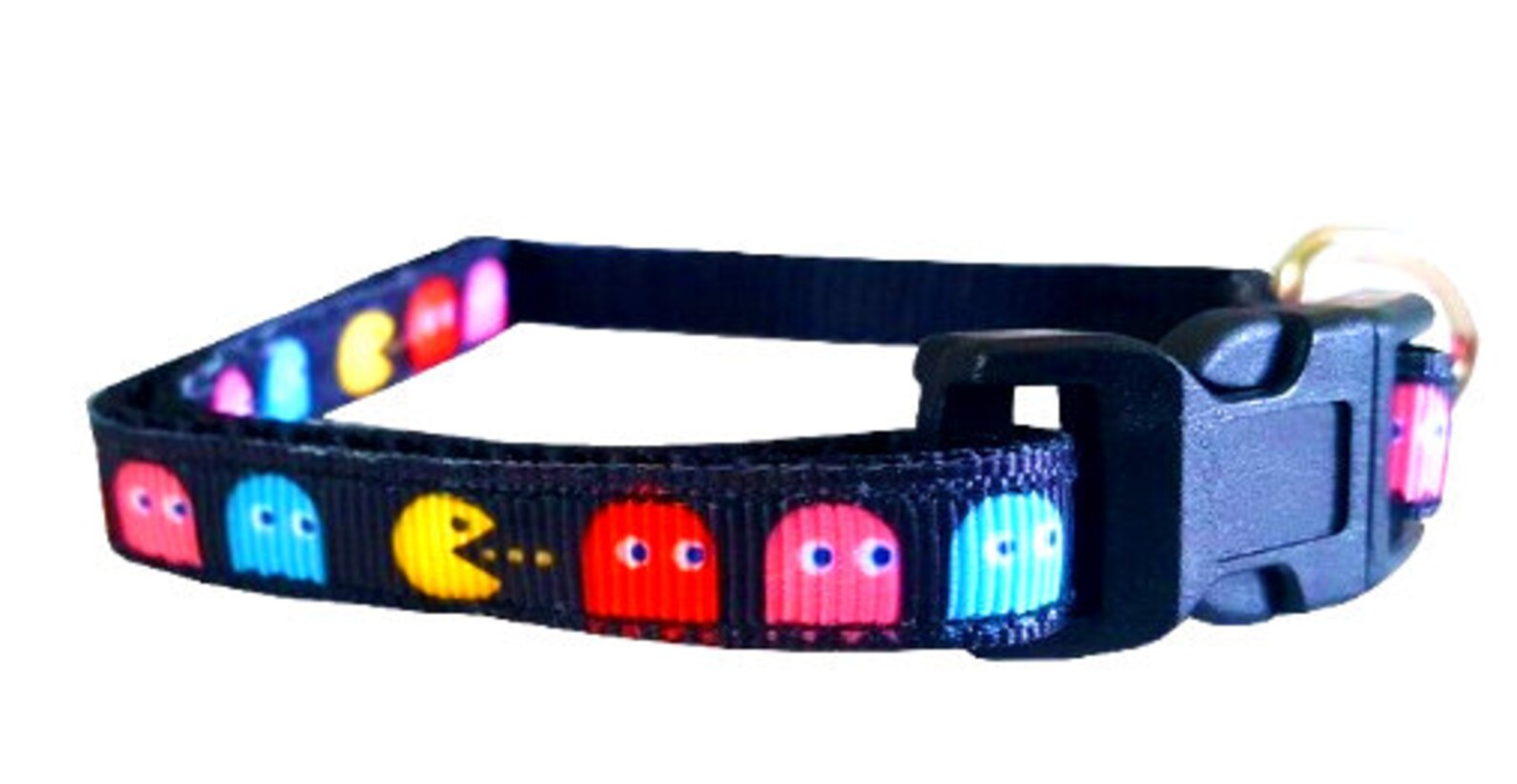 Small Dog Collar Pac Man Dog Collar Ms. Pac Man Collar Etsy