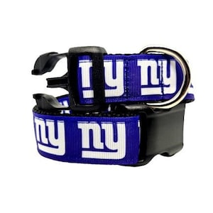 New York Giants Dog Collar, Football Dog Collar, NFL Dog Collar, Pet Collar, Dog Collar, 1&quot; thick, adjustable collar