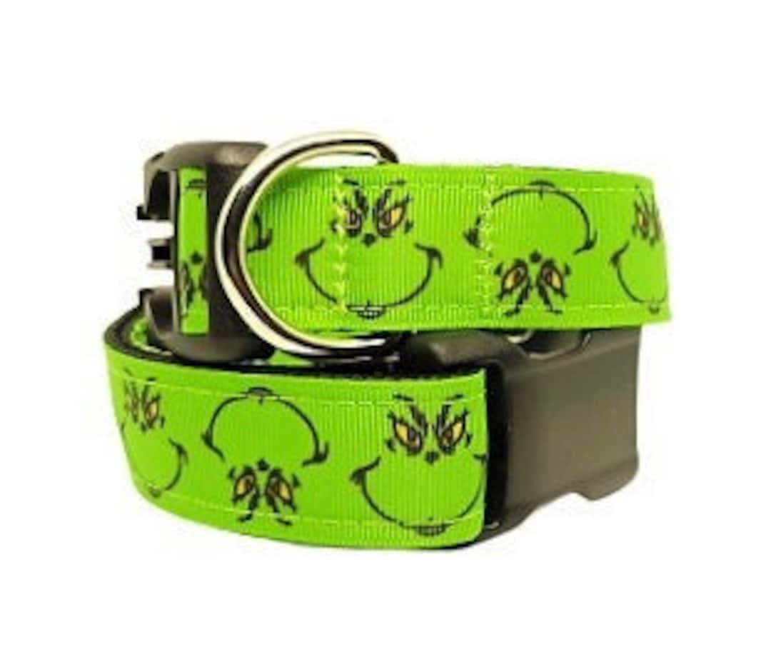 The Grinch Dog Collar, Christmas Dog Collar, Holiday Dog Collar