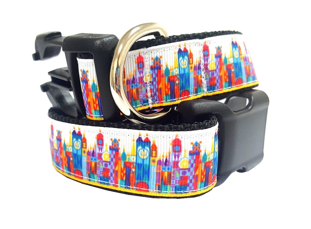 It's a Small World Dog Collar, Disneyland Dog Collar, Disney Ride Dog
