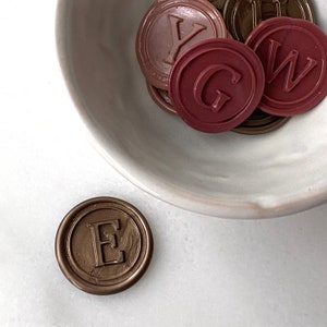 Initial Wax Seal / Adhesive Wax Seals / Letter Wax Seals / Wedding Invitation Seals / Peel and Stick Wax Seals / Serif Font Wax Seals