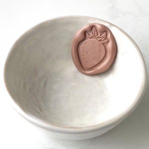 Strawberry Wax Seal / Adhesive Wax Seals / Baby Shower / Invitation Seals / Peel and Stick Wax Seals / Fruit