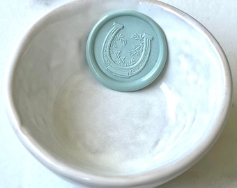 Horseshoe Wax Seal / Adhesive Wax Seals / Botanical Wax Seals / Wedding Invitation Seals / Peel and Stick Wax Seals / Farm to Table