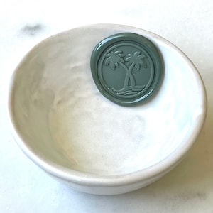 Palm Trees Wax Seal / Adhesive Wax Seals / Animal Wax Seal / Wedding Invitation Seal / Peel and Stick / Nautical / Ocean /Beach / Coastal