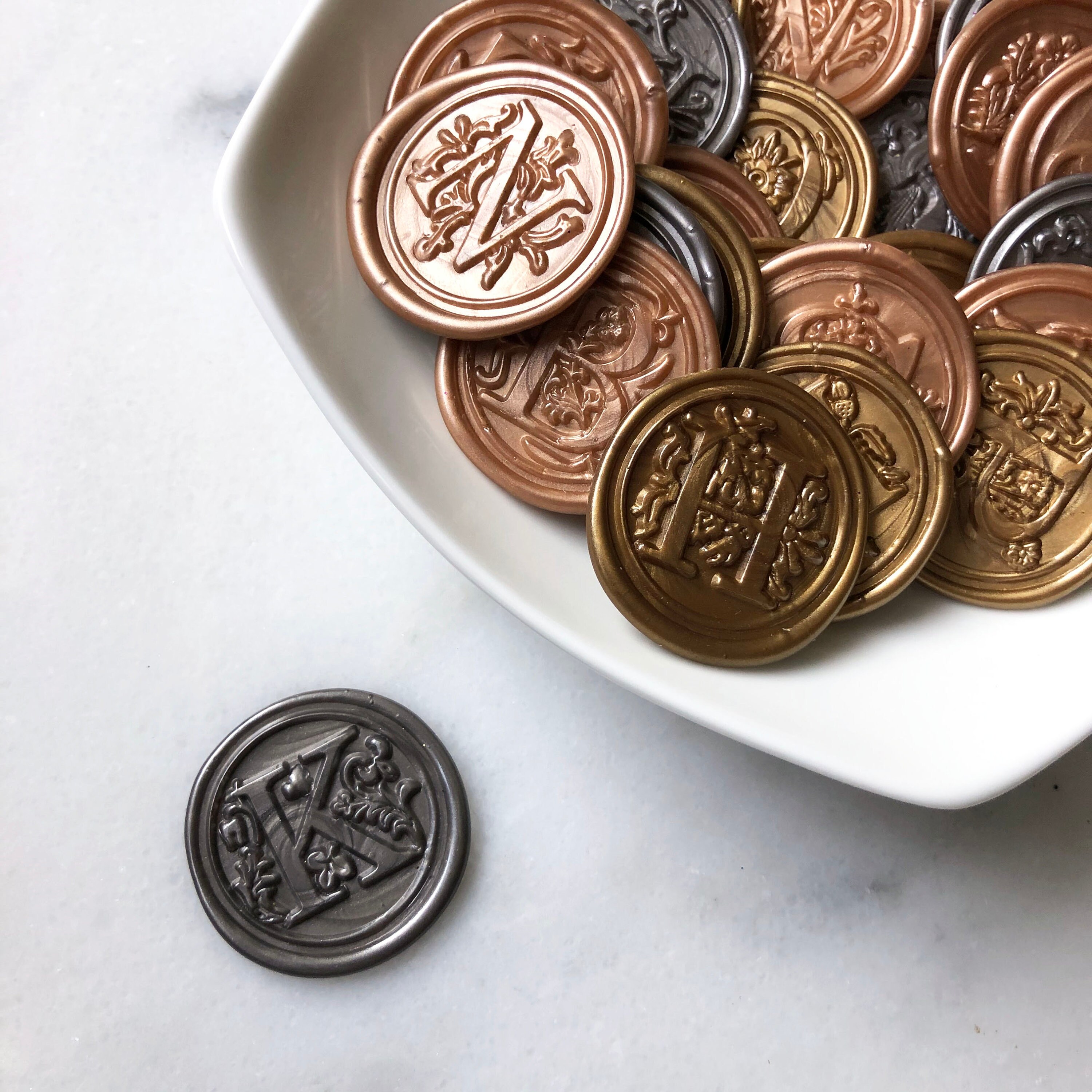 Decorative Initial Wax Seal / Adhesive Wax Seals / Letter Wax Seals /…