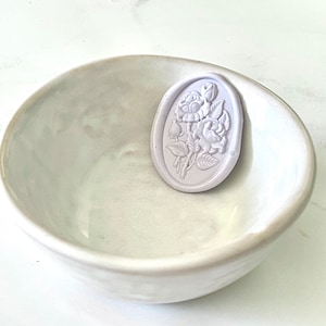 Oval Rose mit Dornen Wachssiegel / Klebewachssiegel / Botanische Wachssiegel / Hochzeitseinladungssiegel / Wachssiegel schälen und aufkleben / Floral
