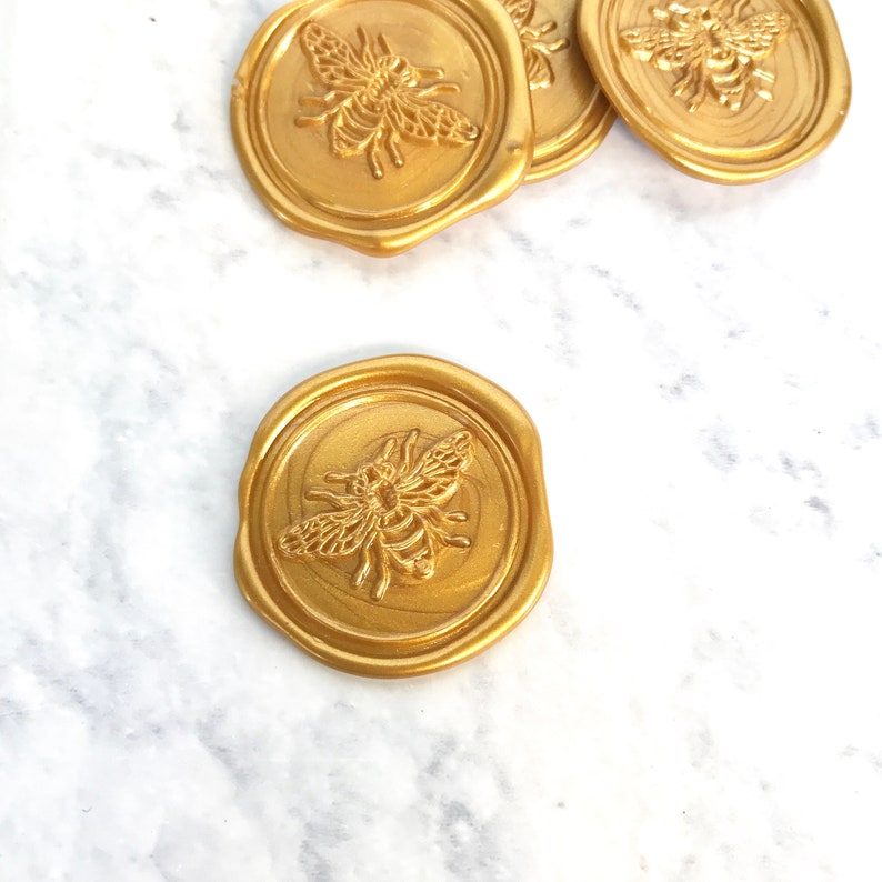 Bee Wax Seals / Adhesive Wax Seals / Wedding Invitation Seals Etsy