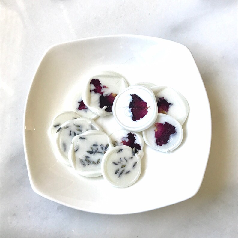 Dried Flower Wax Seal / Adhesive Wax Seals / Botanical Wax Etsy