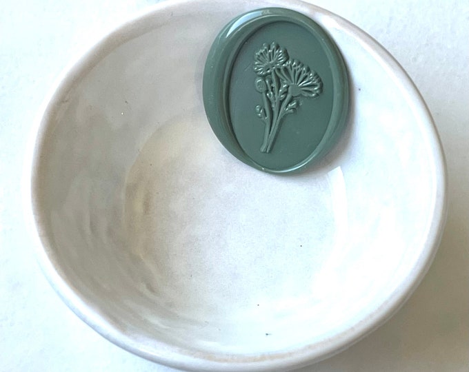 Poppy Wax Seal / Adhesive Wax Seals / Botanical Wax Seals / Etsy