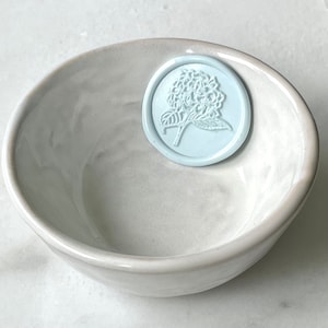 Hydrangea Stem Wax Seal / Adhesive Wax Seals / Botanical Wax Seals / Wedding Invitation Seals / Peel and Stick Wax Seals / Floral Wax Seals