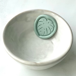 Monstera Wax Seal / Adhesive Wax Seals / Botanical Wax Seals / Wedding Invitation Seals / Peel and Stick Wax Seals / Tropical / Coastal
