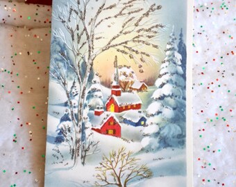 Xmas Glitter Scene Etsy