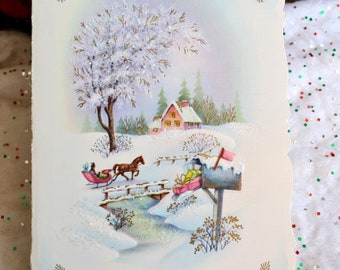 Xmas Glitter Scene Etsy