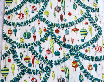 vintage christmas wrapping paper 1950s ornaments and atomic stars full unused jumbo sheet - Vintage Christmas Wrapping Paper vintage christmas wrapping paper 1950s ornaments and atomic stars full unused jumbo sheet - Vintage Christmas Wrapping Paper