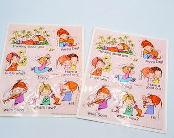 Vintage Stickers - Marty Links Have a Nice Day - 2 Sheets Hallmark 1987