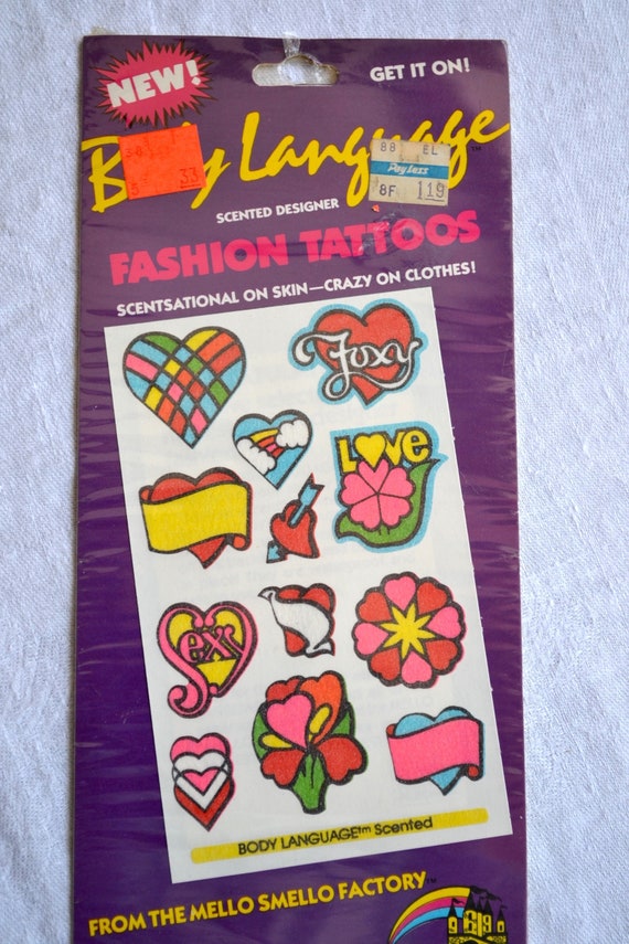 Vintage 80s Mello Smello Scented Scratch n Sniff Unicorn Sticker Tattoos Pack