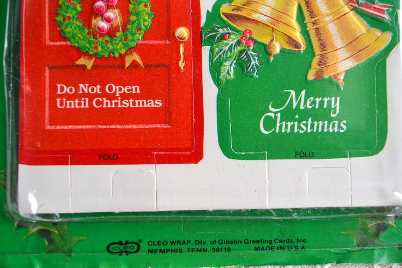 Vintage Christmas Gift Tags Die Cut Stand up Wreath and Etsy