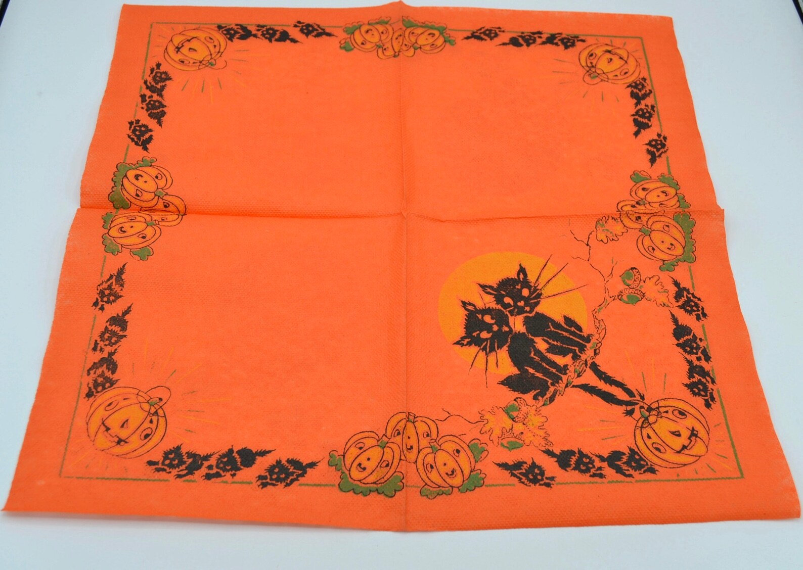 Vintage Halloween Paper Napkin Jack O Lantern Pumpkins and Etsy