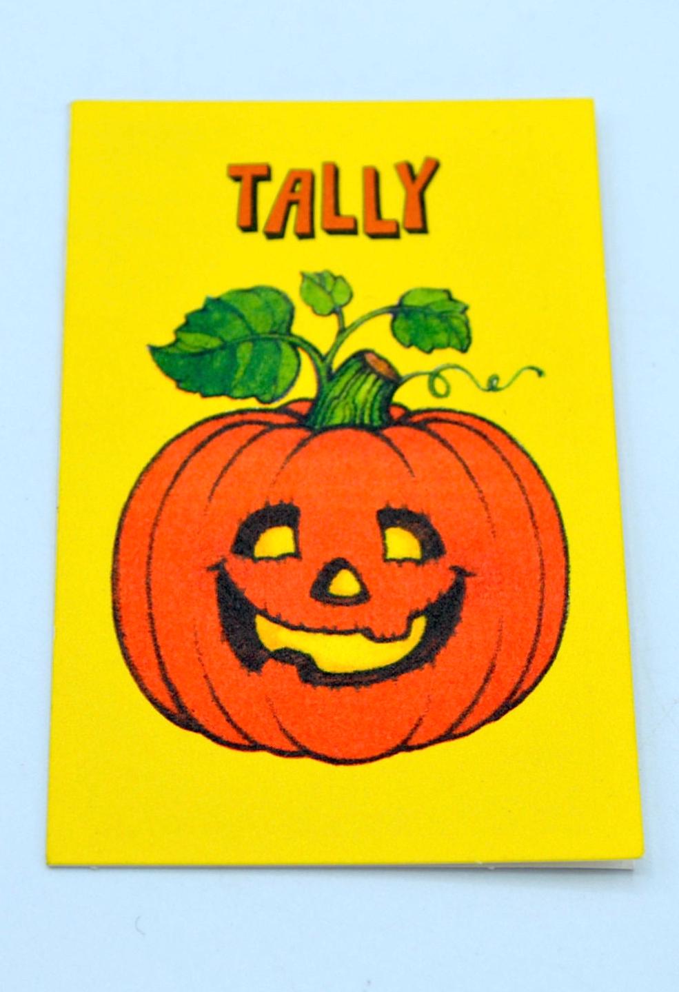 Vintage Halloween Tally Card - Jack O Lantern Pumpkin - Unused Hallmark ...