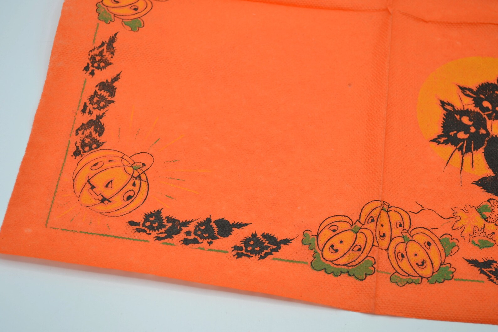 Vintage Halloween Paper Napkin Jack O Lantern Pumpkins and Etsy