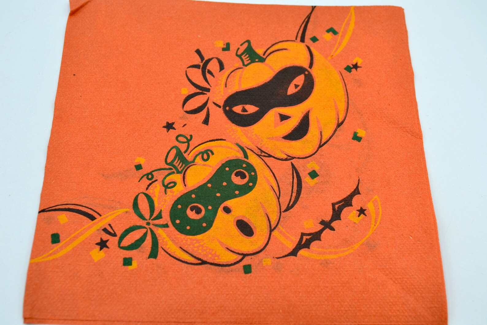Vintage Halloween Paper Napkin Masquerade Costume Party Etsy