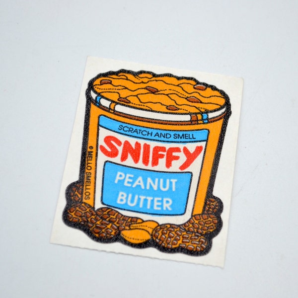 Vintage Sticker - Mello Smello Scratch and Sniff - Sniffy Peanut Butter