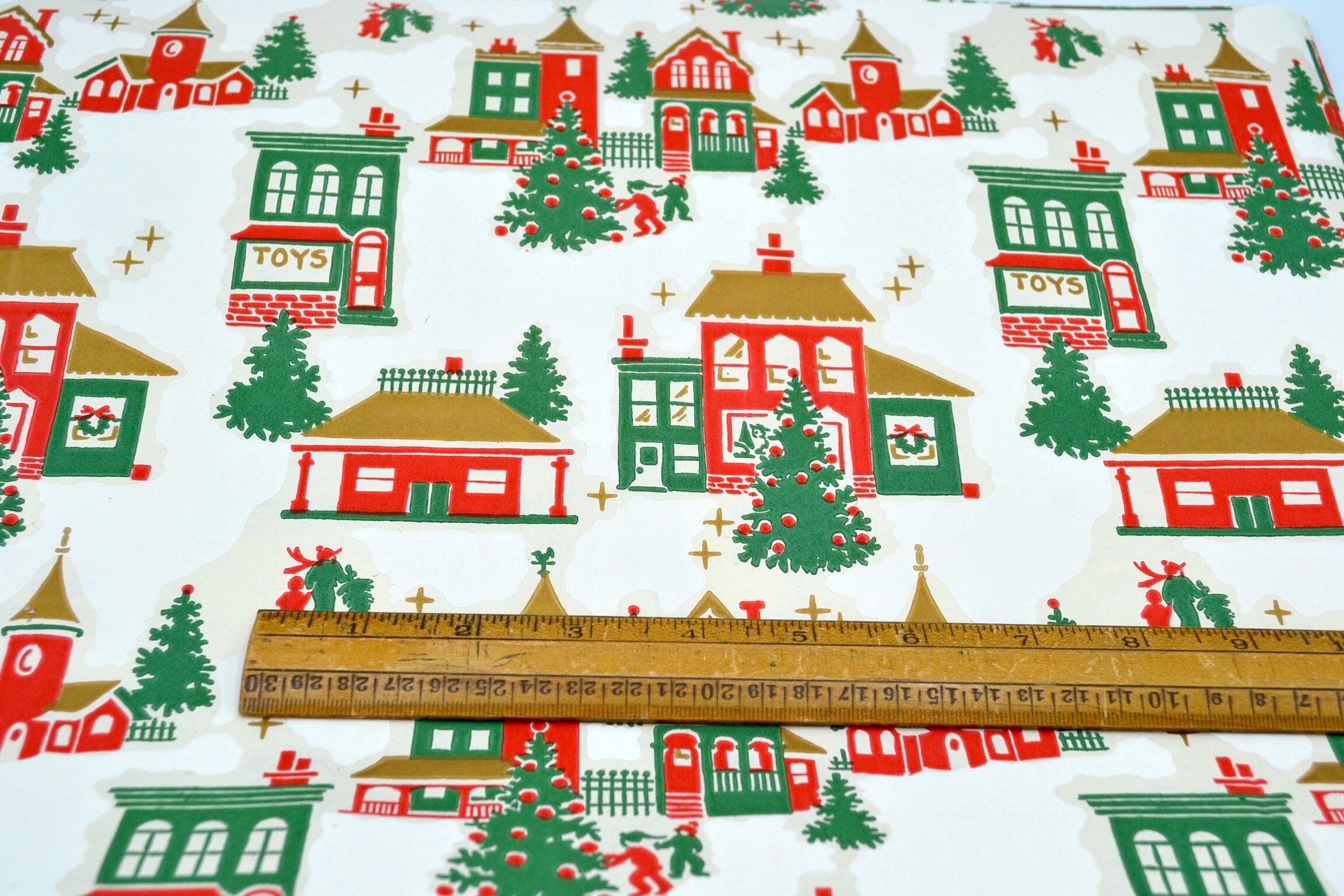 Vintage 1950s Christmas Wrapping Paper Christmas Gift Wrap NOS Christmas  Songs and Churches Unused Vintage Paper Vintage Christmas Decor