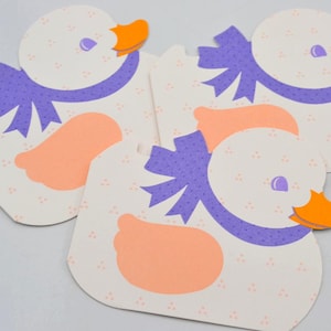 Vintage Easter Note Cards - Die Cut Ducklings - 3 Unused Blank Inside - Current