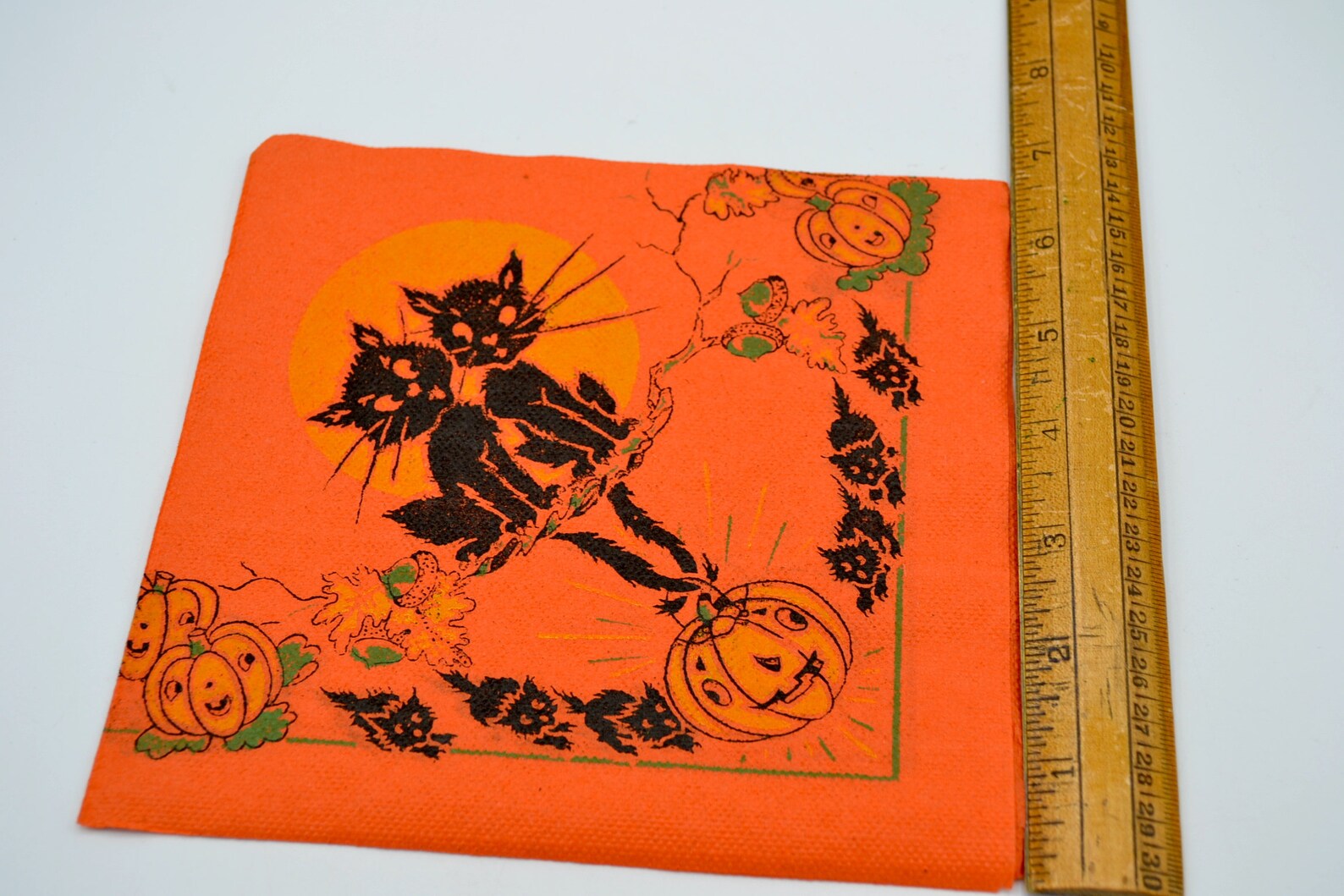 Vintage Halloween Paper Napkin Jack O Lantern Pumpkins and Etsy