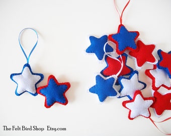 American flag stars - 4th of July decor - Memorial day ornament - Patriotic decor - Veteran's day - Star spangled banner - American decor