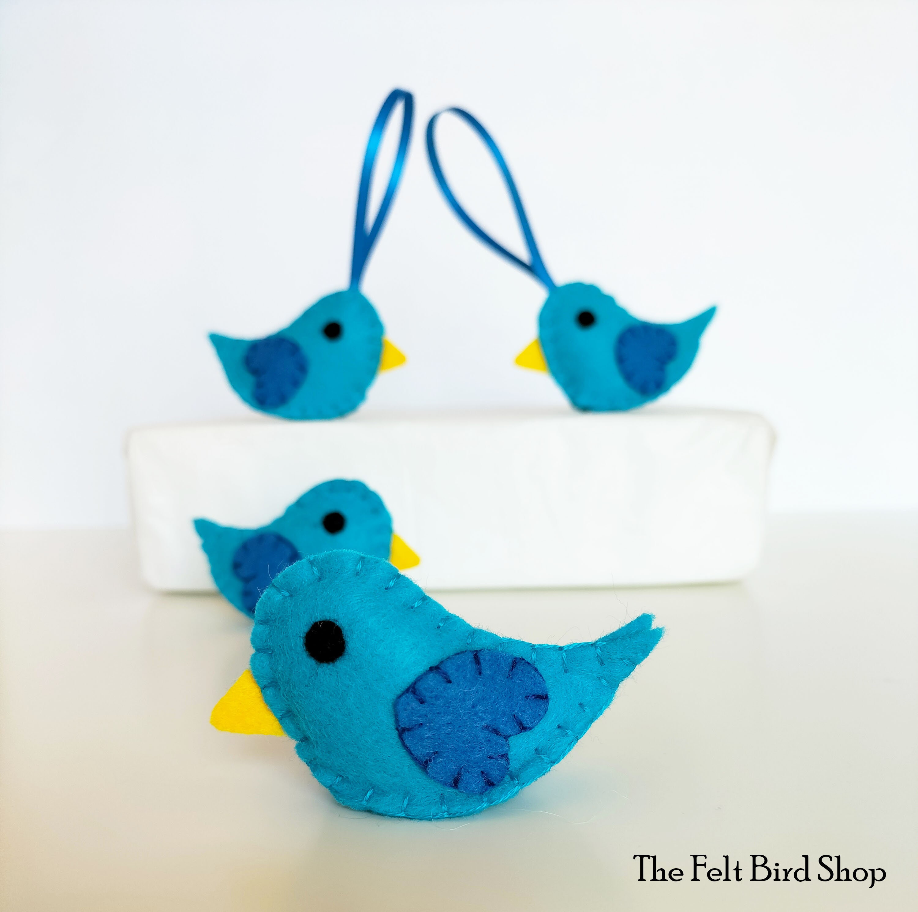 Blauwe Vogels van Geluk - Blauwe Viltvogels - Mini Viltvogels - Blauwe  Kwekerijvogels - Vogels voor Mobielen - Etsy België, image size:3000x2981