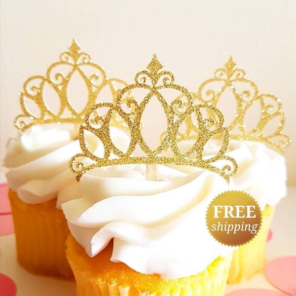 Crown Cupcake Topper Etsy