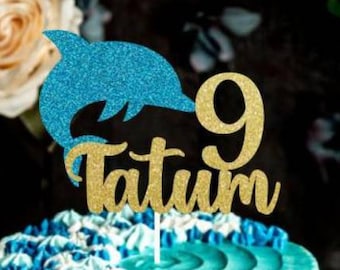 Dolphin Cake Topper, Dolphin Topper, Custom Dolphin Cake Topper, Dolphin Birthday, Dolphin Party Theme, Dolphin Party Decor, Dolphin Cake