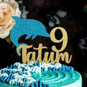 Dolphin Cake Topper, Dolphin Topper, Custom Dolphin Cake Topper, Dolphin Birthday, Dolphin Party Theme, Dolphin Party Decor, Dolphin Cake