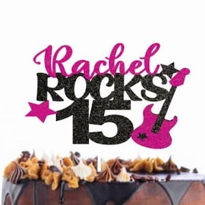 Rockstar Cake Topper, Rockstar Birthday, Rock Star Cake Topper, Rockstar Party Theme, Rock Star Topper, Rockstar Party Decor, Music Topper