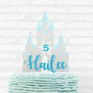 Frozen Castle Cake Topper, Princess Castle Cake Topper, Custom Princess Cake Topper, Frozen Birthday, Frozen Cake Topper, Frozen Party Decor