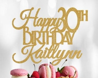 30th Birthday Cake Topper, 30 Cake Topper, 30 Birthday Topper, 30th Birthday Decor, Any Age Cake Topper, 30th Birthday Party, 30th Topper
