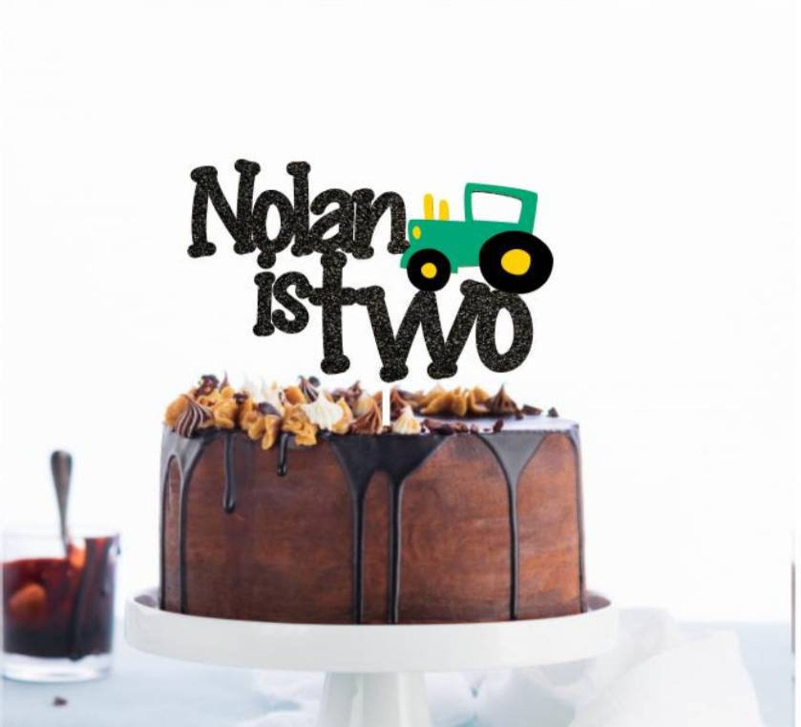 Tractor Cake Topper Tractor Topper Custom Tractor Cake Etsy