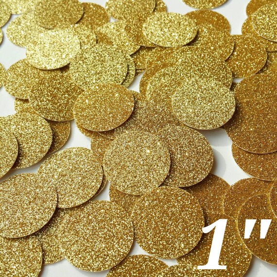 Gold Confetti Gold Circle Glitter Confetti Gold Confetti Table Etsy