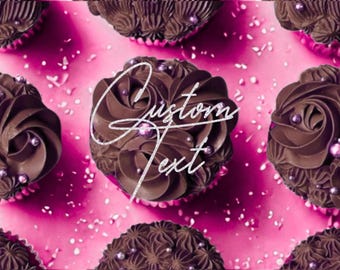 Personalized Glitter Cupcake Toppers, Custom Name Food Picks