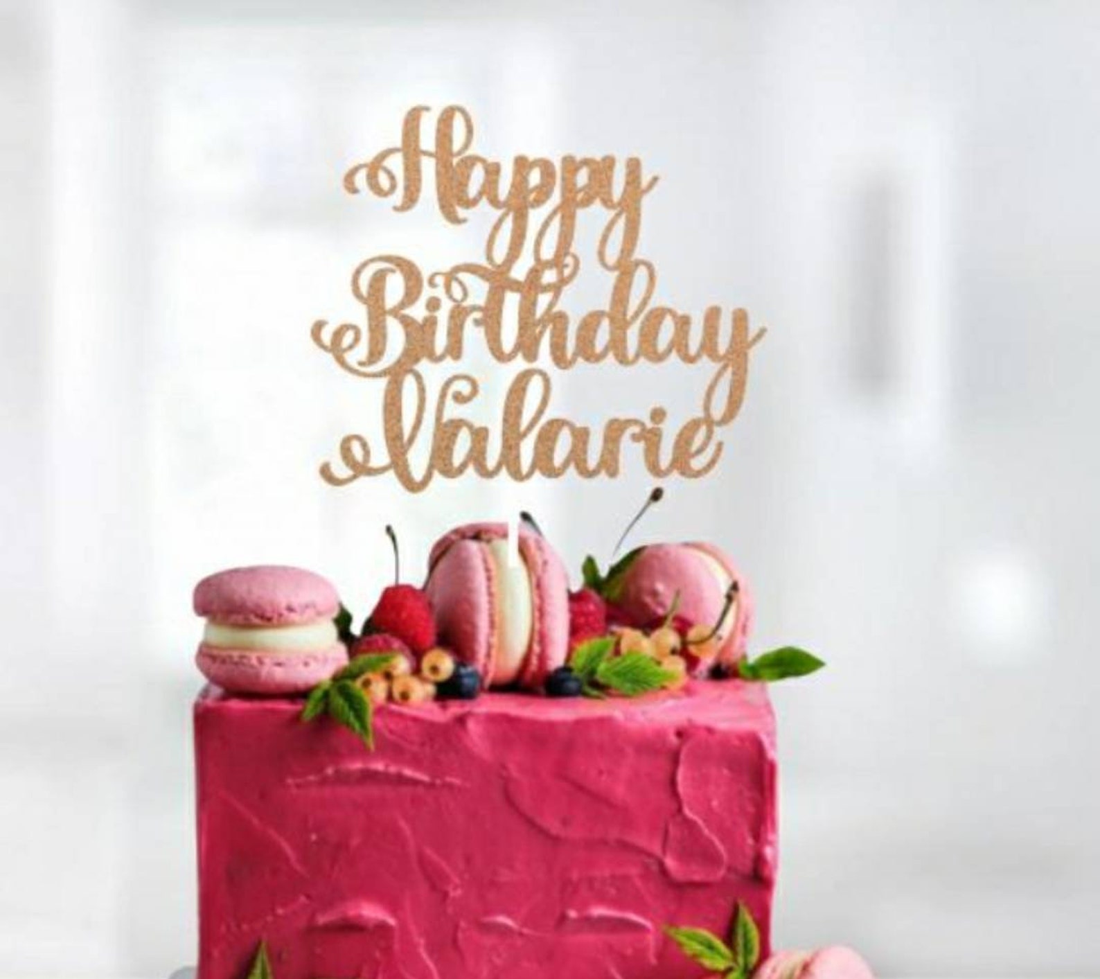 Happy Birthday Cake Topper Custom Happy Birthday Topper Etsy