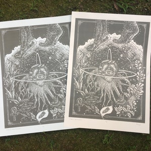 Original - Eleanor&#39;s Metamorphosis ~*Limited Edition*~ Serigraph - Foot Chakra, Tree, Heart Art