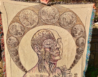 Cycles Of Our Evolution Woven Cotton Art Blankets/Tapestries Visionary