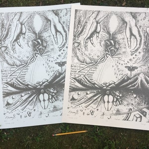 Original - Poster Print - Meraki 3.18 ~*limited edition*~ Siebdruck Herz Fantasy SciFri Psychedelic Art