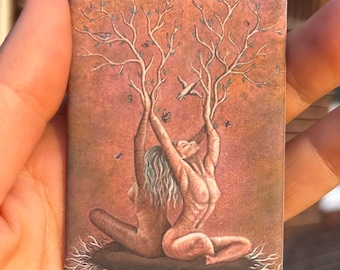 tree ladies yoga flamgu magnet