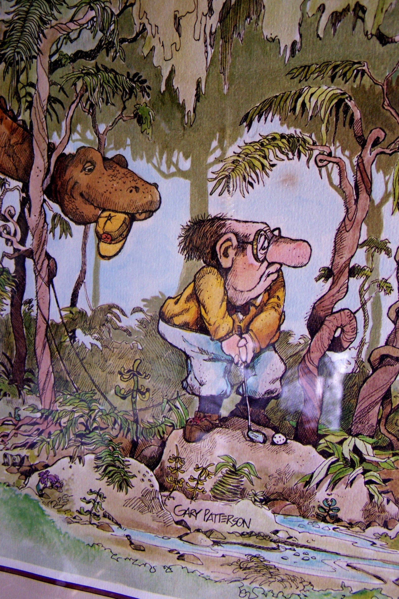 Gary Patterson Vintage Lithograph the Hazard Etsy