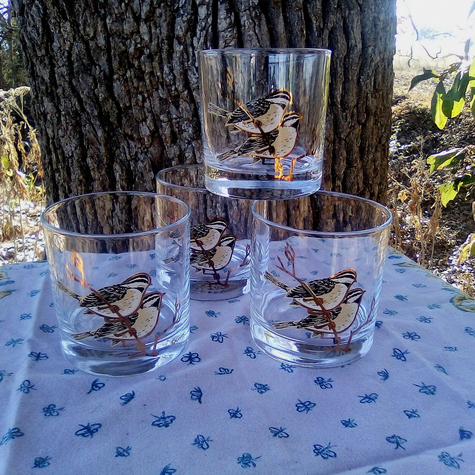 Vintage Couroc Glasses Old Fashioned Glass Tumblers Set of Etsy