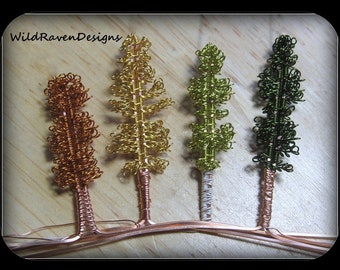 Birch, Aspen or Poplar Columnar Wire Weave Tree Tutorial~TREES ONLY