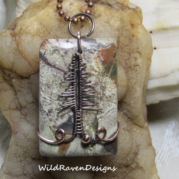 Pine Tree Bead or Drilled Cabochon Pendant Wire Weave Tutorial~ NEW Tutorial
